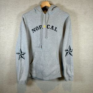 Nor Cal Surf Hoodie Sweatshirt Mens S Gray Drawstring California Streetwear
